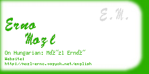 erno mozl business card